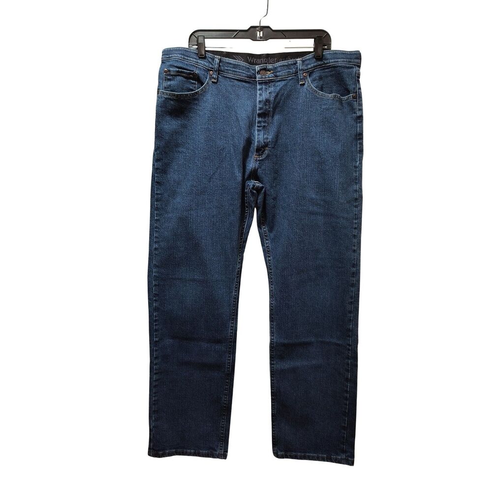 Wrangler Authentics Jeans Men's 38x31 Straight Blue Stretch Denim 10ZM1CSDS